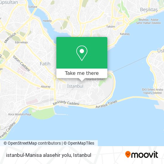 istanbul-Manisa alasehir yolu map