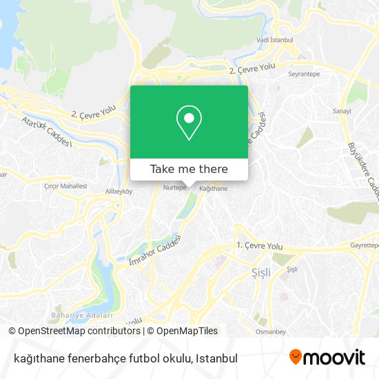 kağıthane fenerbahçe futbol okulu map