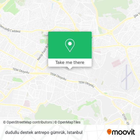 dudullu destek antrepo gümrük map