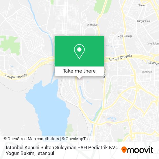 İstanbul Kanuni Sultan Süleyman EAH Pediatrik KVC Yoğun Bakım map