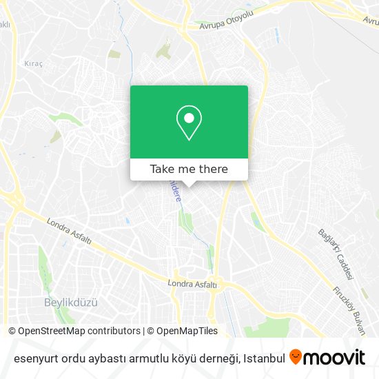 esenyurt ordu aybastı armutlu köyü derneği map