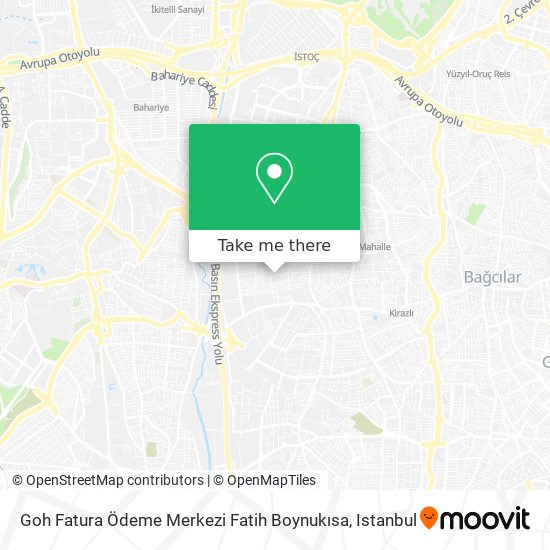 Goh Fatura Ödeme Merkezi Fatih Boynukısa map