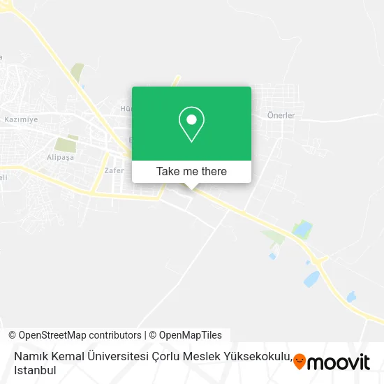 Namık Kemal Üniversitesi Çorlu Meslek Yüksekokulu map