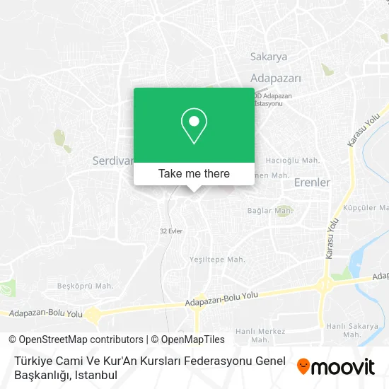 Türkiye Cami Ve Kur'An Kursları Federasyonu Genel Başkanlığı map
