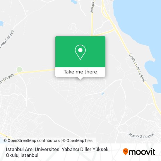 İstanbul Arel Üniversitesi Yabancı Diller Yüksek Okulu map