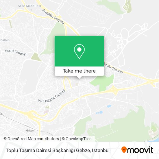 Toplu Taşıma Dairesi Başkanlığı Gebze map