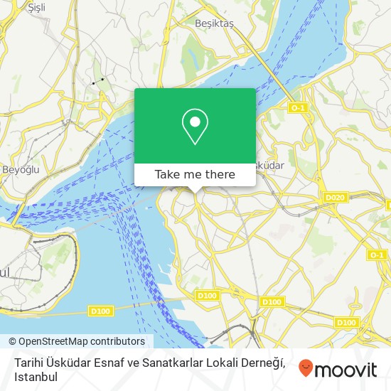 Tarihi Üsküdar Esnaf ve Sanatkarlar Lokali Derneğí map