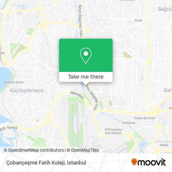 Çobançeşme Fatih Koleji map