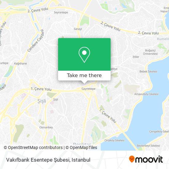 Vakıfbank Esentepe Şubesi map