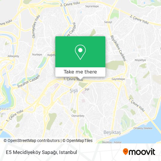 E5 Mecidiyeköy Sapağı map