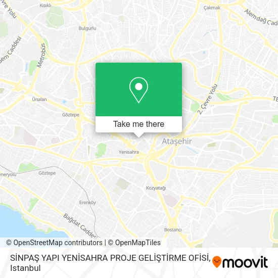 SİNPAŞ YAPI YENİSAHRA PROJE GELİŞTİRME OFİSİ map