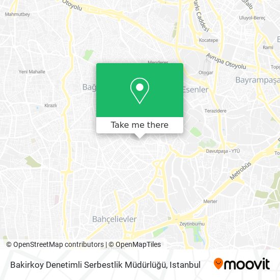 Bakirkoy Denetimli Serbestlik Müdürlüğü map