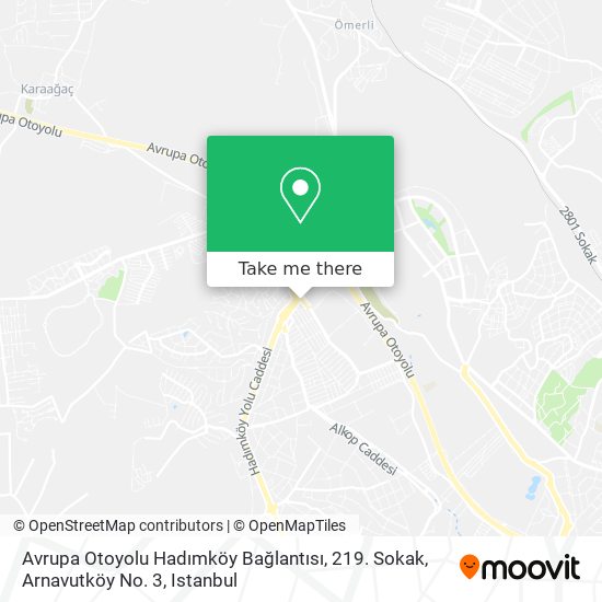 Avrupa Otoyolu Hadımköy Bağlantısı, 219. Sokak, Arnavutköy No. 3 map