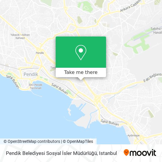 Pendik Belediyesi Sosyal İsler Müdürlüğü map
