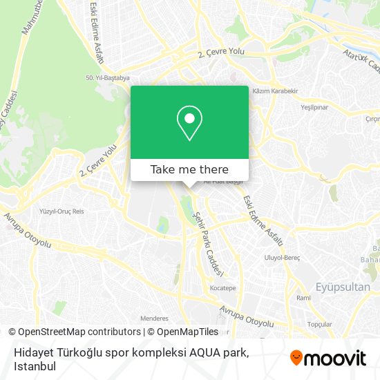 Hidayet Türkoğlu spor kompleksi AQUA park map