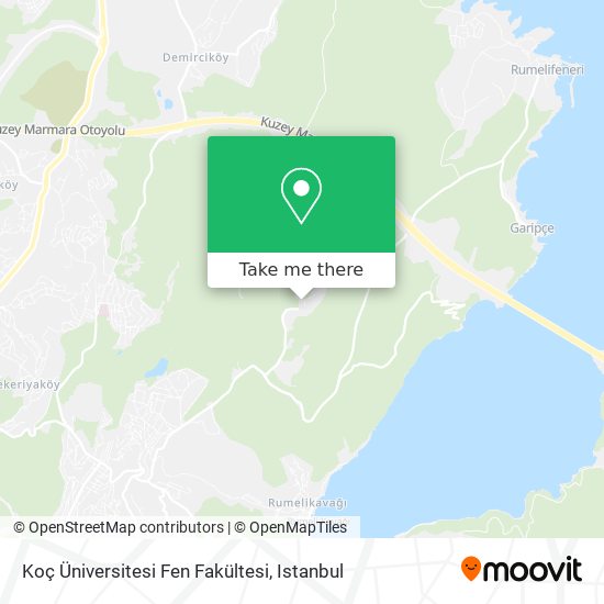 Koç Üniversitesi Fen Fakültesi map