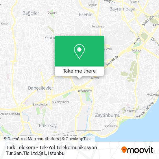 Türk Telekom - Tek-Yol Telekomunikasyon Tur.San.Tic.Ltd.Şti. map