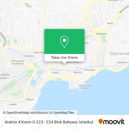 Ataköy 4.Kısım O 223 - 224 Blok Bahçesi map