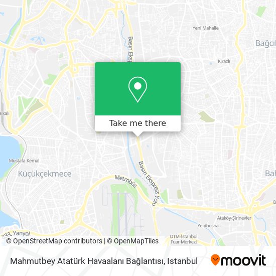 Mahmutbey Atatürk Havaalanı Bağlantısı map