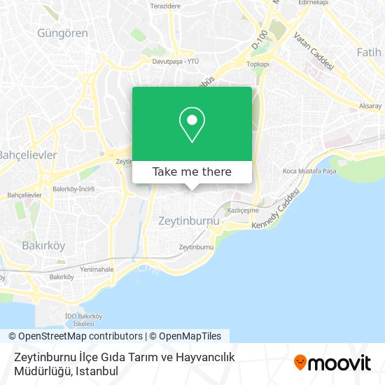 Zeytinburnu İlçe Gıda Tarım ve Hayvancılık Müdürlüğü map