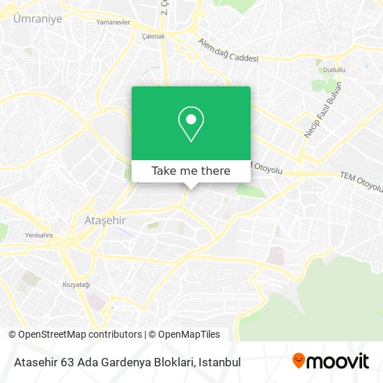 Atasehir 63 Ada Gardenya Bloklari map