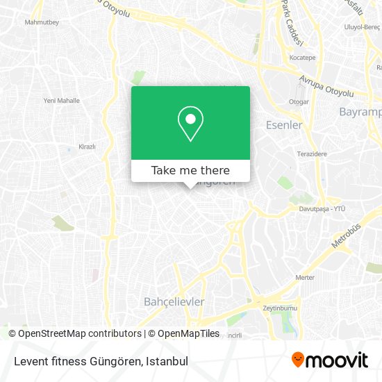 Levent fitness Güngören map