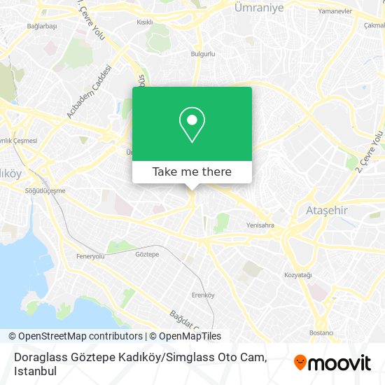 Doraglass Göztepe Kadıköy / Simglass Oto Cam map