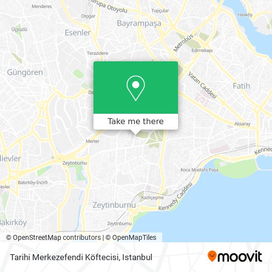 Tarihi Merkezefendi Köftecisi map
