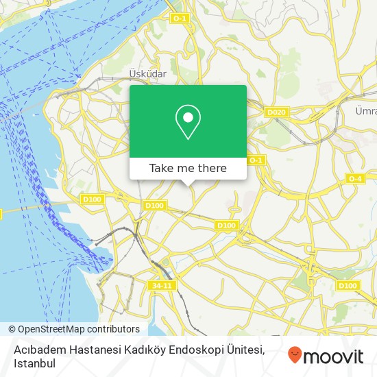 Acıbadem Hastanesi Kadıköy Endoskopi Ünitesi map