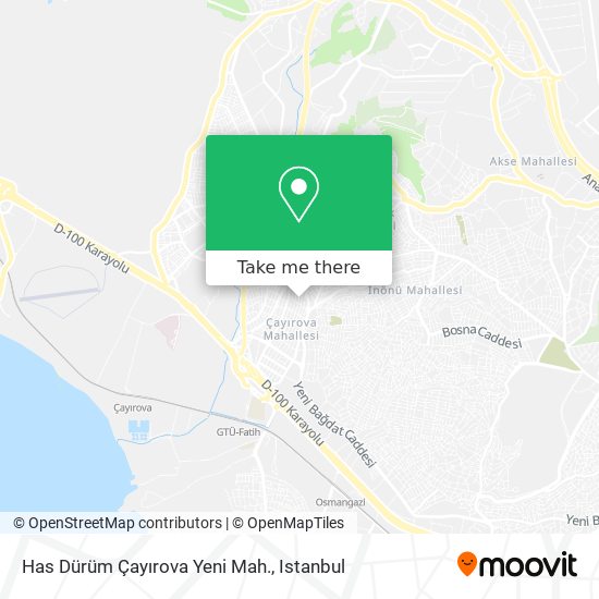 Has Dürüm Çayırova Yeni Mah. map