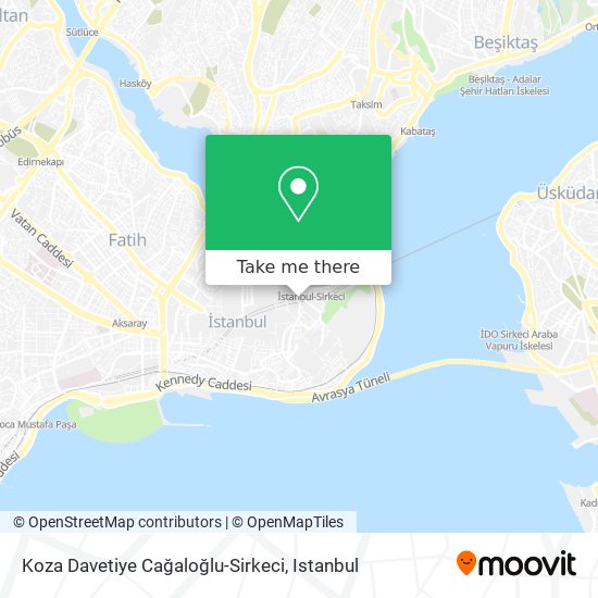 Koza Davetiye Cağaloğlu-Sirkeci map