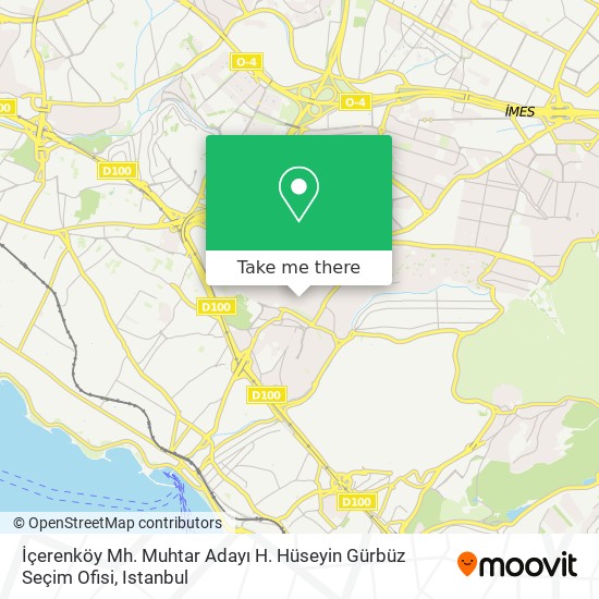 İçerenköy Mh. Muhtar Adayı H. Hüseyin Gürbüz Seçim Ofisi map