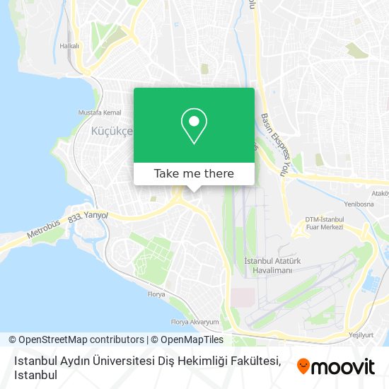 Istanbul Aydın Üniversitesi Diş Hekimliği Fakültesi map