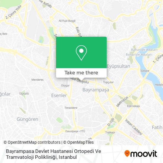 Bayrampasa Devlet Hastanesi Ortopedi Ve Tramvatoloji Polikliniği map