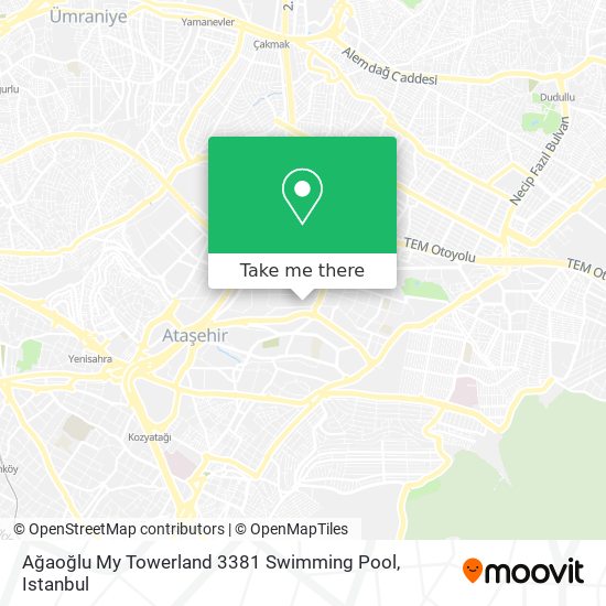 how to get to agaoglu my towerland 3381 swimming pool in atasehir by bus train metro or cable car