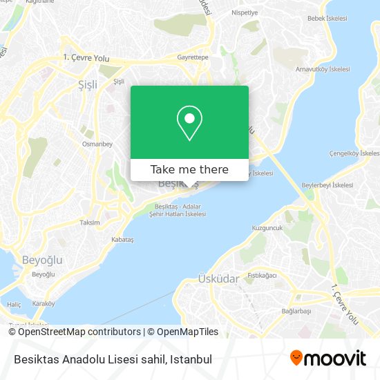 Besiktas Anadolu Lisesi sahil map