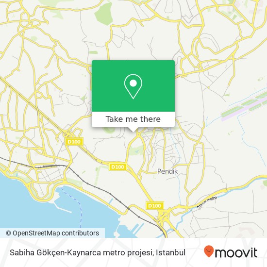Sabiha Gökçen-Kaynarca metro projesi map