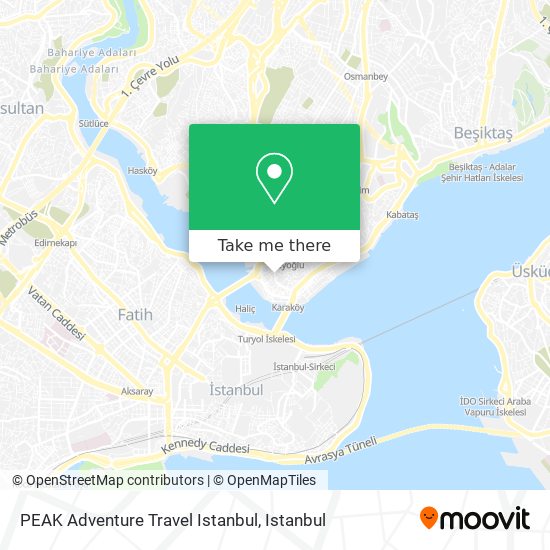 PEAK Adventure Travel Istanbul map