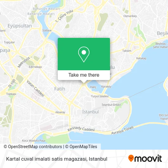 Kartal cuval imalati satis magazasi map