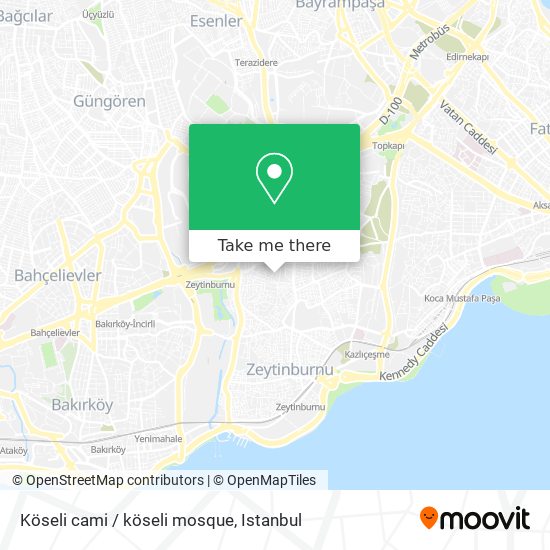 Köseli cami / köseli mosque map