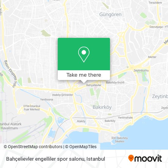 Bahçelievler engelliler spor salonu map