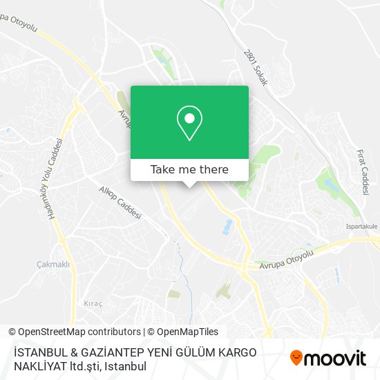 İSTANBUL & GAZİANTEP YENİ GÜLÜM KARGO NAKLİYAT  ltd.şti map