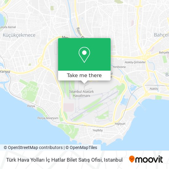 Türk Hava Yolları İç Hatlar Bilet Satış Ofisi map
