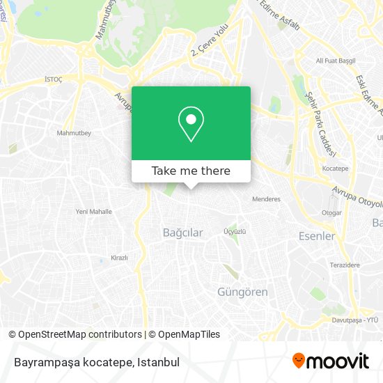 Bayrampaşa kocatepe map