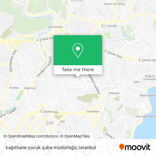 kağıthane çocuk şube müdürlüğü map