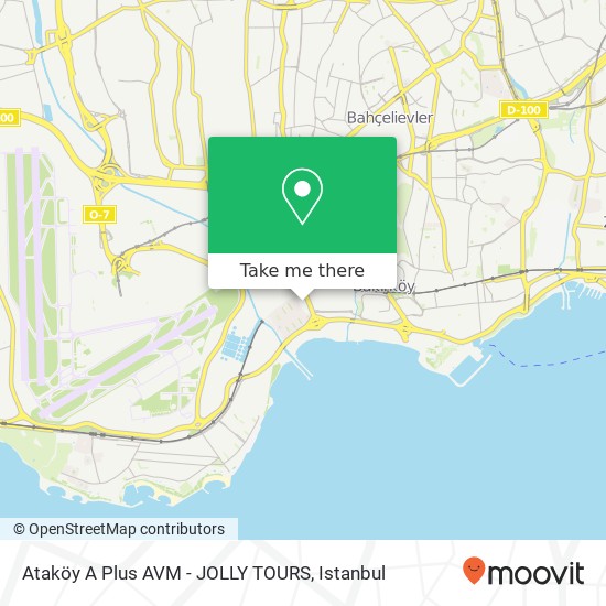 Ataköy A Plus AVM - JOLLY TOURS map