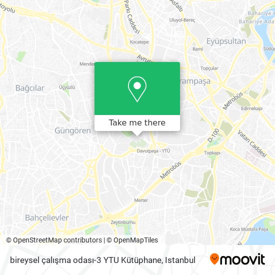 bireysel çalışma odası-3 YTU Kütüphane map