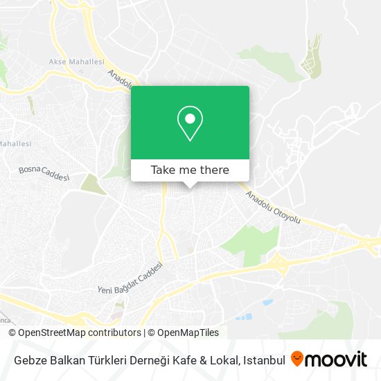 Gebze Balkan Türkleri Derneği Kafe & Lokal map