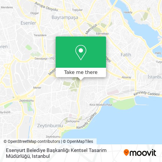 Esenyurt Belediye Başkanliğı Kentsel Tasarim Müdürlüğü map
