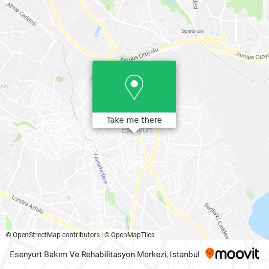 Esenyurt Bakım Ve Rehabilitasyon Merkezi map